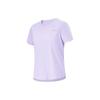 Fitness Series Solid Color Moisture Wicking Quick Dry Reflective Round Neck Short Sleeve T-Shirt Women Tops Lilac-Purple ATSU454-5
