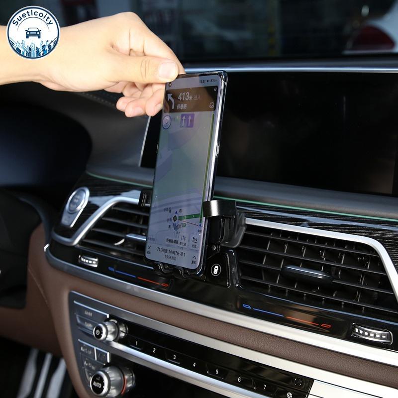 Car Air Outlet Mobile Phone Holder Bracket GPS Navigation Bracket For BMW 7 Series G11 2016- ABS Interior Car Accessories