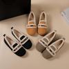 Mao Mao Shoes Women's 2025 New Autumn and Winter Fleece Warm Comfortable Soft and Loafer Cotton Shoes One Pedal Lazy Doudou Shoes