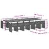 13 Piece Garden Dining Set with Cushions Black Poly Rattan