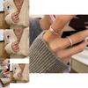 Elegant Geometric Design Copper Ring For Women Trendy Minimalist Adjustable Fashion Statement
