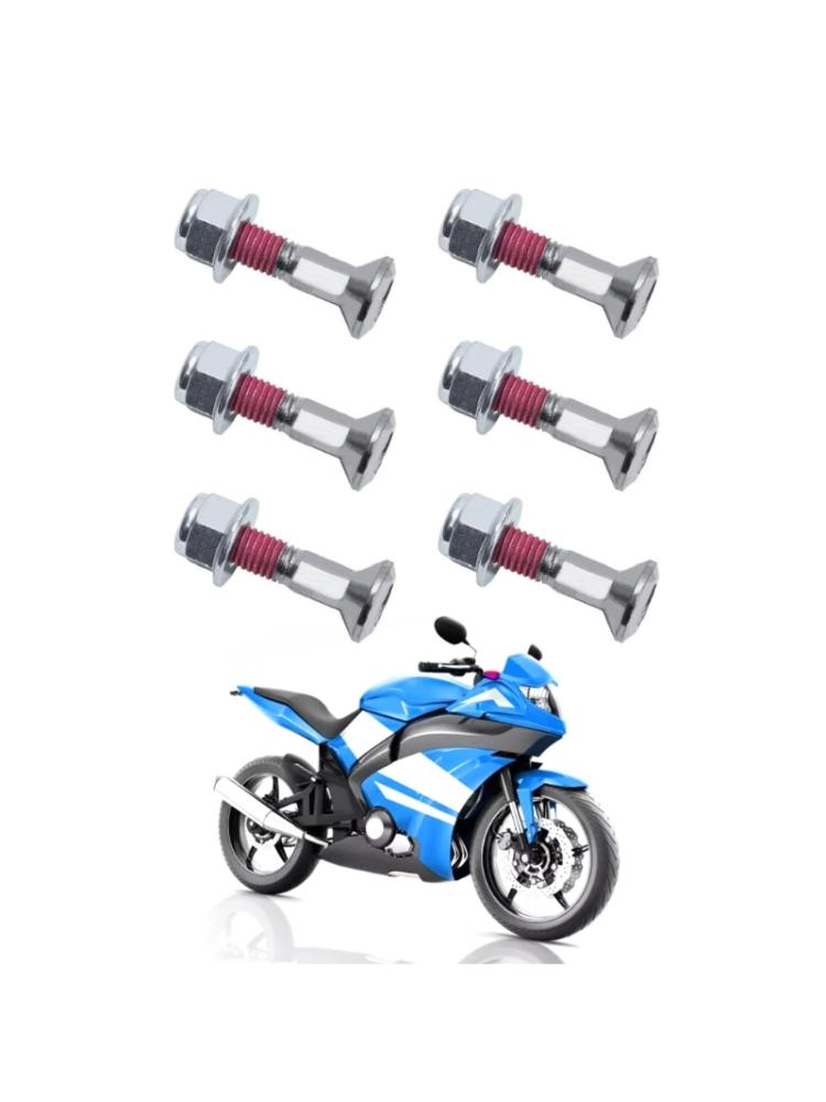6 шт., болты звездочки для мотокросса, набор стопорных фланцевых гаек, винты для цепи M8x30, универсальные заглушки, совместимые с велосипедами для бездорожья