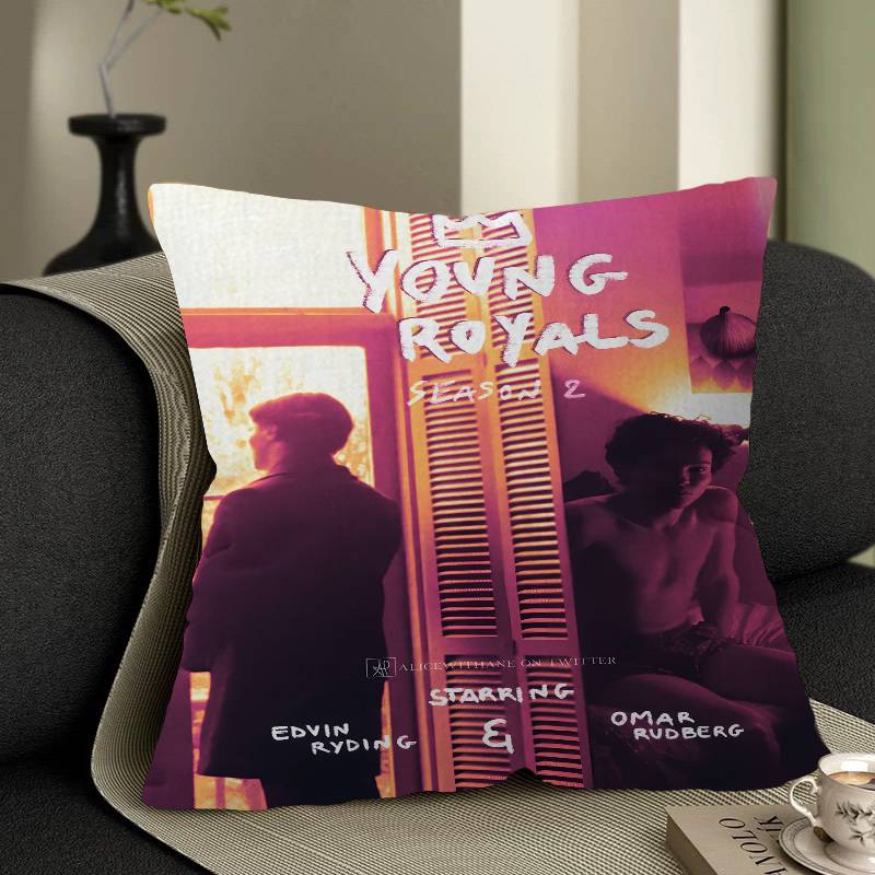 Young Royals Cushion Cover Inches Farmhouse Decor Home Throw Pillow Covers for Couch Decorations
