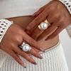 Metal Wide Open Rings Irregular Adjustable Rings Fashion Finger Ring  Jewelry Accessories