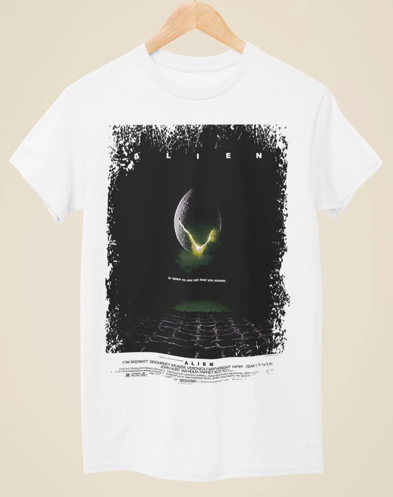 Alien - Movie Poster Inspired Unisex White T-Shirt