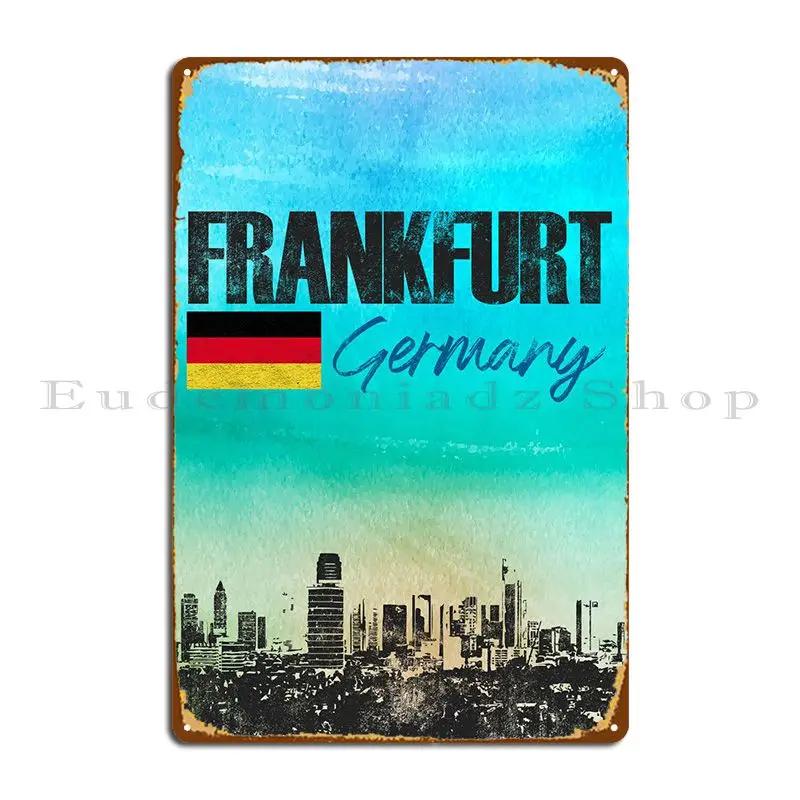 Frankfurt Am Main Metal Sign Wall Decor Cinema Wall Decor Create Designing Tin Sign Poster