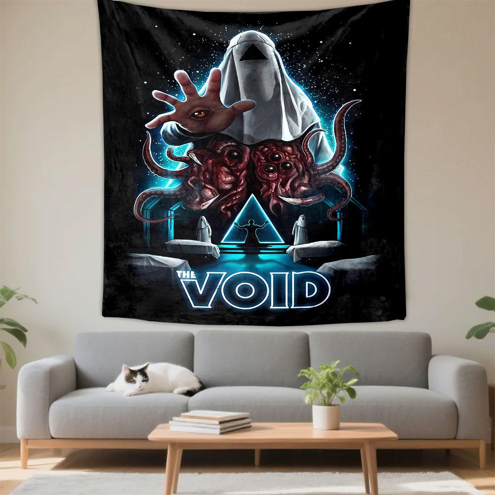 The Void Tapestry Wall Hanging, Cosmic Horror Movie Art, Dark Sci-Fi Wall Decor for Bedroom Dorm
