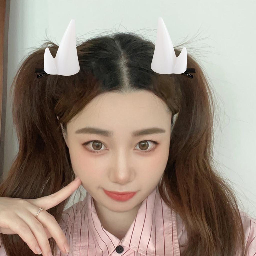 2 шт. Заколка для волос в виде рогов дьявола для костюма на Хэллоуин, косплей-вечеринки, аксессуары для волос, мультяшные заколки для волос для женщин, девушек, взрослых