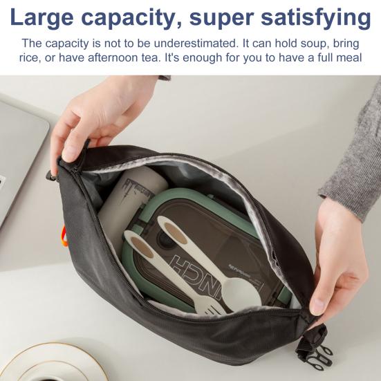 Сумка для ланч-бокса с застежкой-молнией, большая вместимость, водонепроницаемая, легко моется, легкая, портативная, изоляционная сумка для бенто