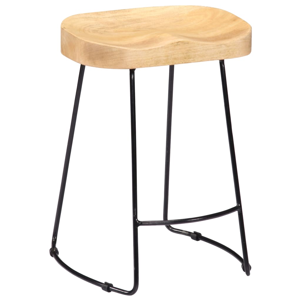 Gavin Bar Stool Set of 2 Solid Mango Wood