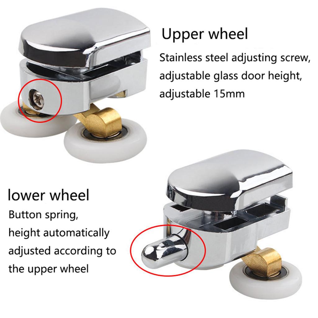 Shower Door Wheels Sliding Glass Door Pulleys Replacement Bearing Rollers Runner Shower Room Cabins Swinging Pulley