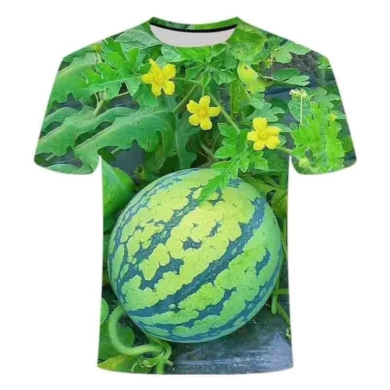 Kids Short Sleeve Tee 3D Watermelon Banana Durian Pineapple Graphic Summer Outdoor Daily Wear Top
