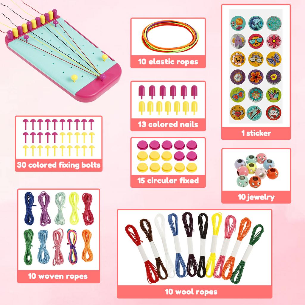 Bracelet Making Kit Funny DIY Kid Friendship Bracelet Jewelry Making Kit Bracelets Crafts Set with Bead for Girl Birthday Gifts