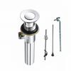 Bathroom Accessories Sink Faucet Stopper Brass Pop up Drain with Lift Rod and Overflow