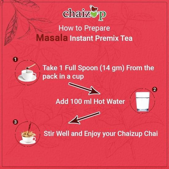 Chaizup Premium 1 Min Instant Masala Tea Premix - 1 кг Поли | Ароматизаторы Масала | Приблизительно. 72 порции | 1 кг