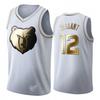 High Quality NBA Grizzlies 12 Morant Embroidered Basketball Shirt