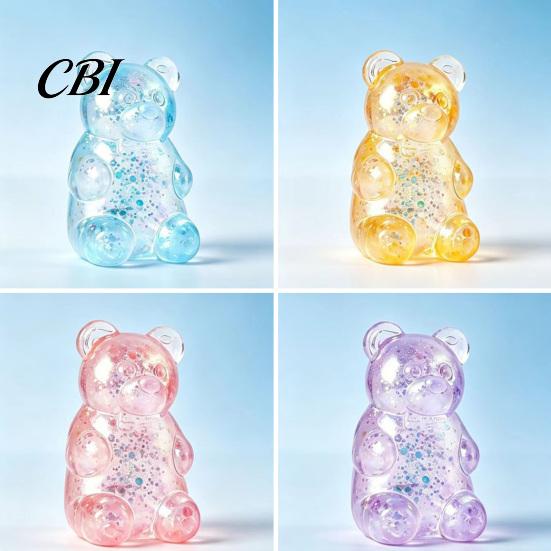 Animal Stress Toy Mini Clear Bear Squeeze Toy, Relief Sitting Sensory Soft Stretchy Sugar Ball Fidget Party Favors Adult