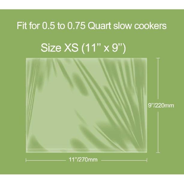 16 Oz Mini Crocpot Slow Cooker Liners, Disposal Plastic Bags, Compatible with Qvin 0.65Qt Slow Cooker, 20 OZ Croc-pot, KOOC small 0.65-Qt, Betty