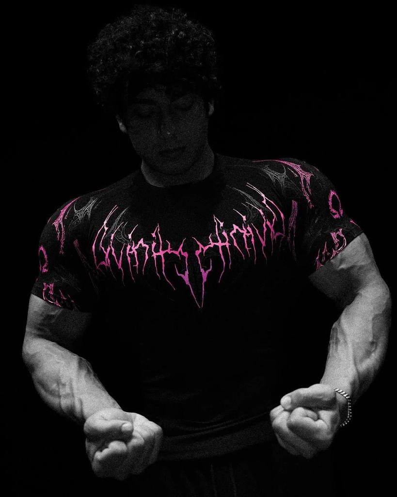 Мужская спортивная футболка BreatheDivinity с быстрой сушкой, темный стиль