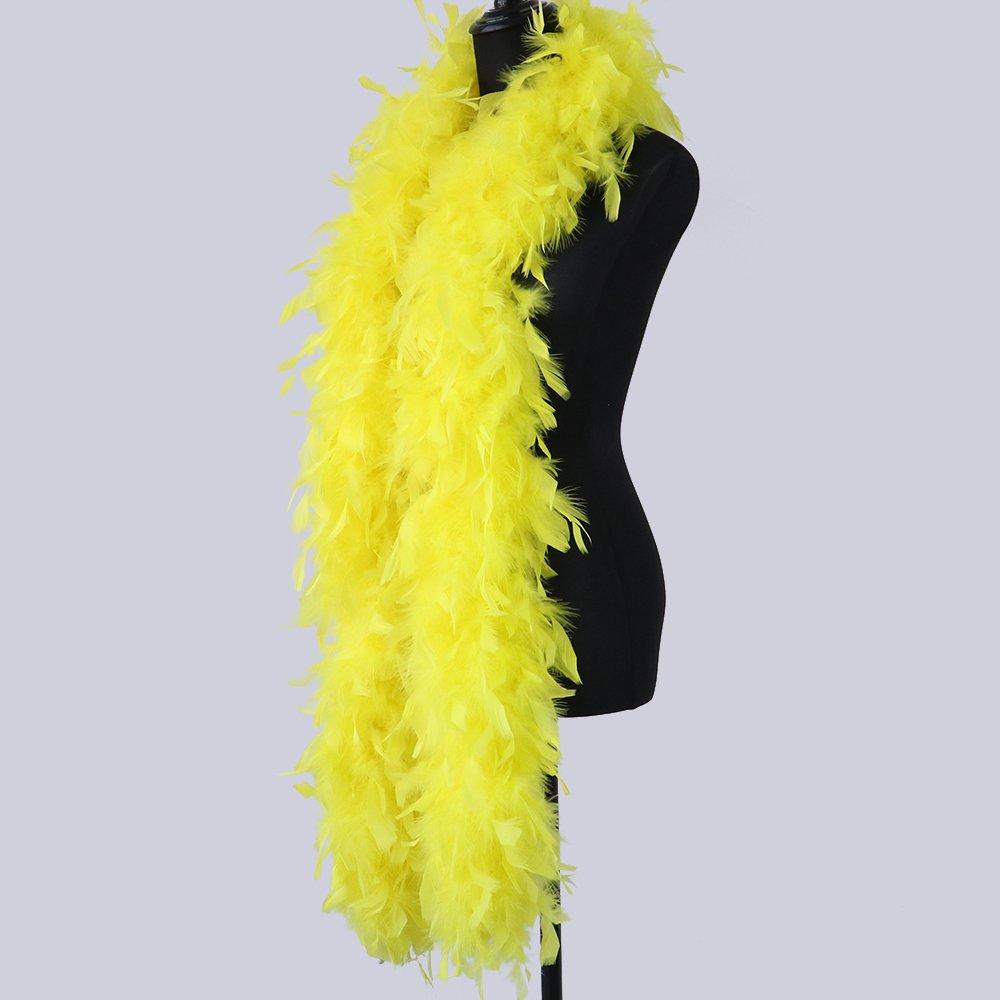 2M Turkey Marabou Feathers Boa 90g Colored Plumas Dress Shawl DIY Craft Wedding Scarf Decor Sewing Costume Party Cosplay Dress