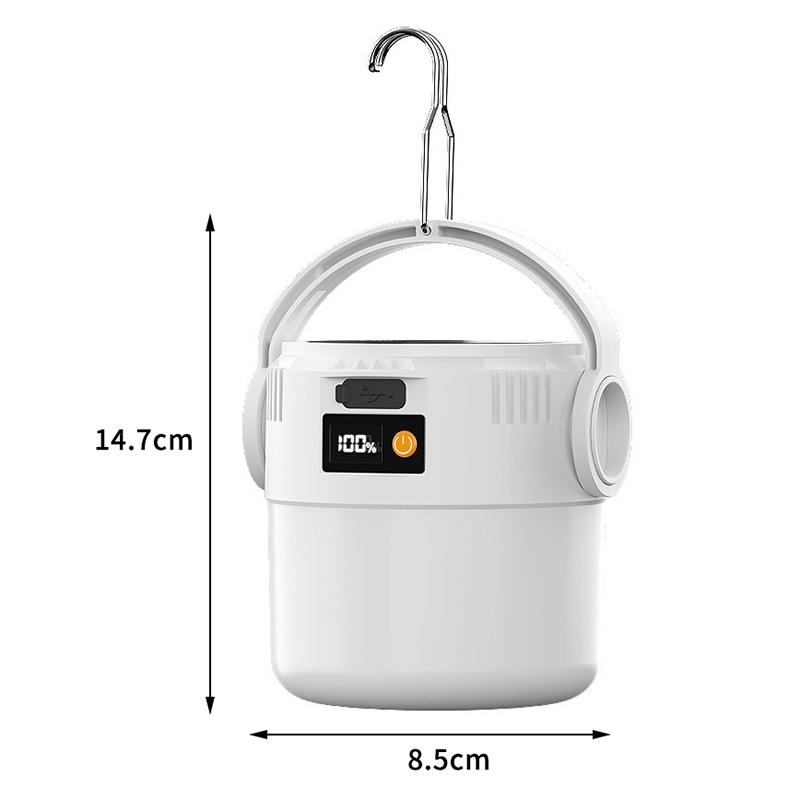 Solar Hanging Lantern Usb Rechargeable Ip55 Waterproof Ultra Bright Camping Light With Hook Hiking Tent Hanging Emergency Lamp