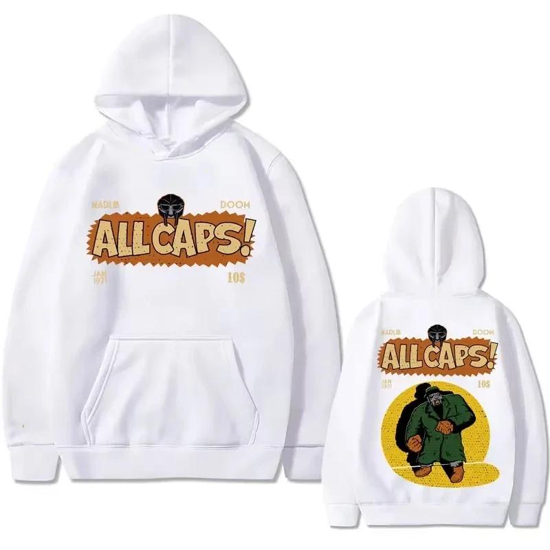 Madlib Doom Printed Hoodie Pullover Singer Madvillain Mf Doom Amazing Hoodie Men's and Women's Hip Hop 2D Sportswear