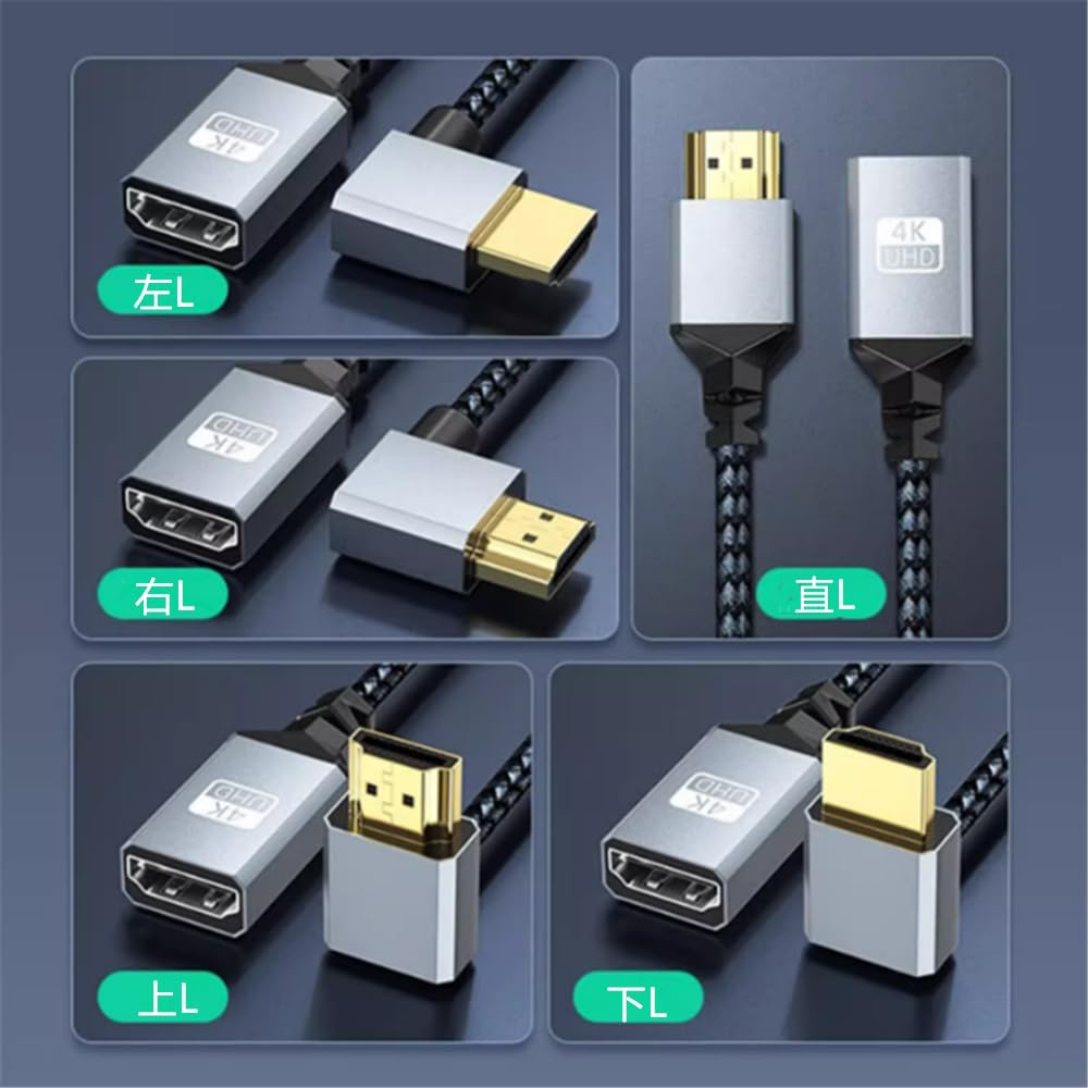 ViViSun invoice HDMI-удлинительный кабель с высокой скоростью, качеством изображения 4K, позолоченный разъем HDMI типа A, мужской разъем, HDMI типа A, женский разъем L