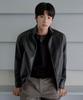HYOJI 26 Fw Leather High-Neck Blouson Crop Jacket (Black)