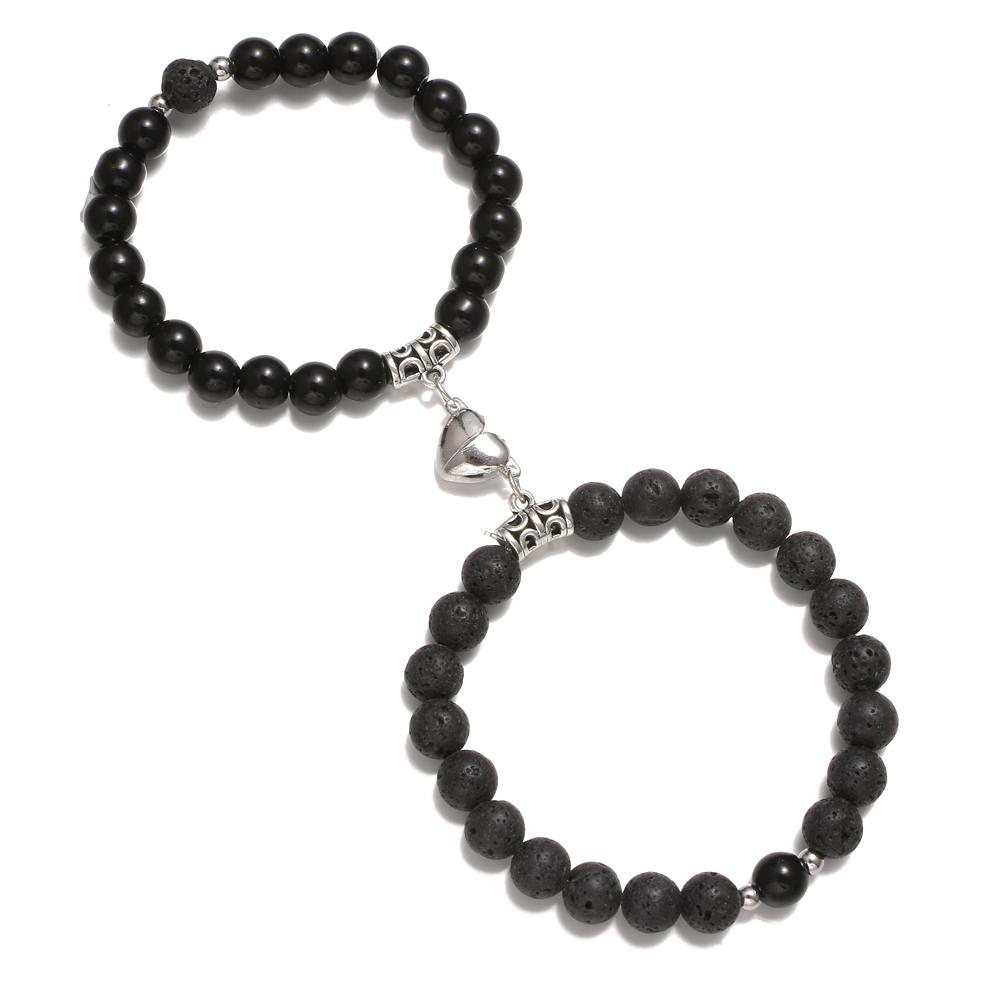 Мода 2 шт./компл. натуральный камень бусины браслет для йоги для влюбленных расстояние магнит пара браслеты ювелирные изделия дружбы