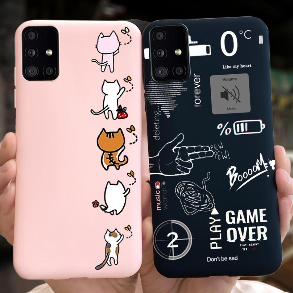 Милый Мультяшный Чехол Для Телефона Samsung Galaxy M51 M31 Конфетный Цвет Мягкий Силиконовый Задний Чехол Для Samsung M51 SM-M515F M31 Prime M315F
