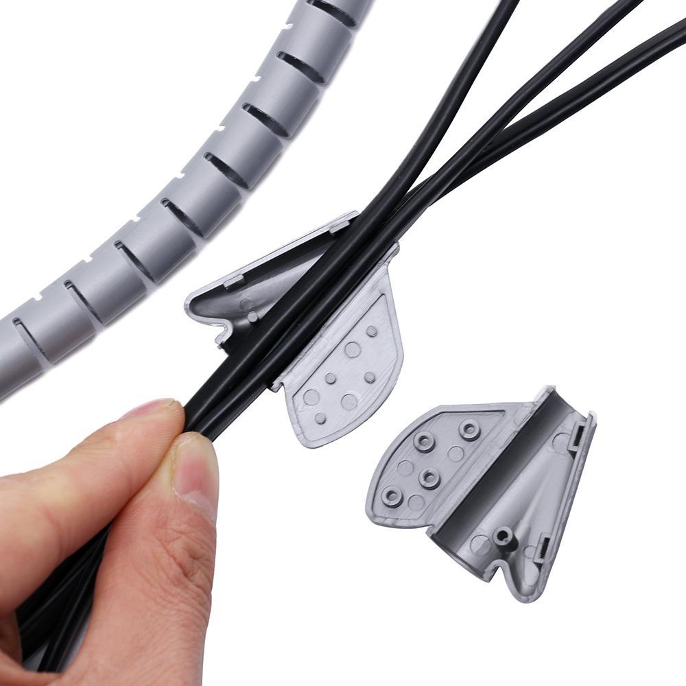 Практическое управление 1,5 м длина проводов органайзер гибкий спиральный трубчатый протектор шнура держатель кабеля