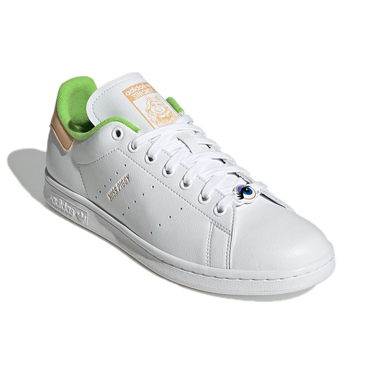 Disney x adidas Stan Smith Мисс Пигги и Кермит Унисекс Кроссовки Белый Облачно-белый Pantone GZ5863