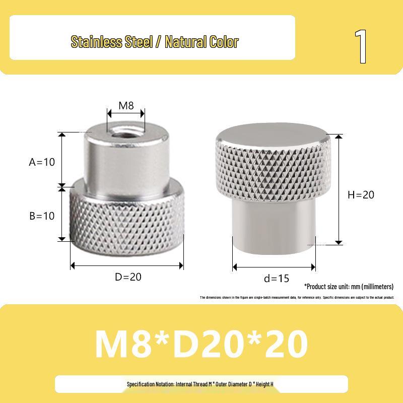 Ручная накатанная гайка из нержавеющей стали Hongkangming для M3-M12.