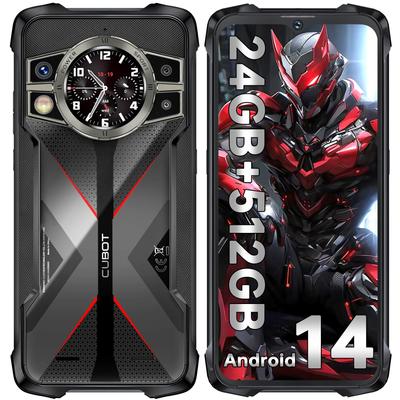 Прочный смартфон CUBOT Kingkong 9, смартфон 24 ГБ+512 ГБ 10600 мАч/33 Вт, 120 Гц 6,58" FHD+, 100 Мп+24 Мп ночного видения, 1,35-дюймовый мини-экран/IP68/OTG/NFC