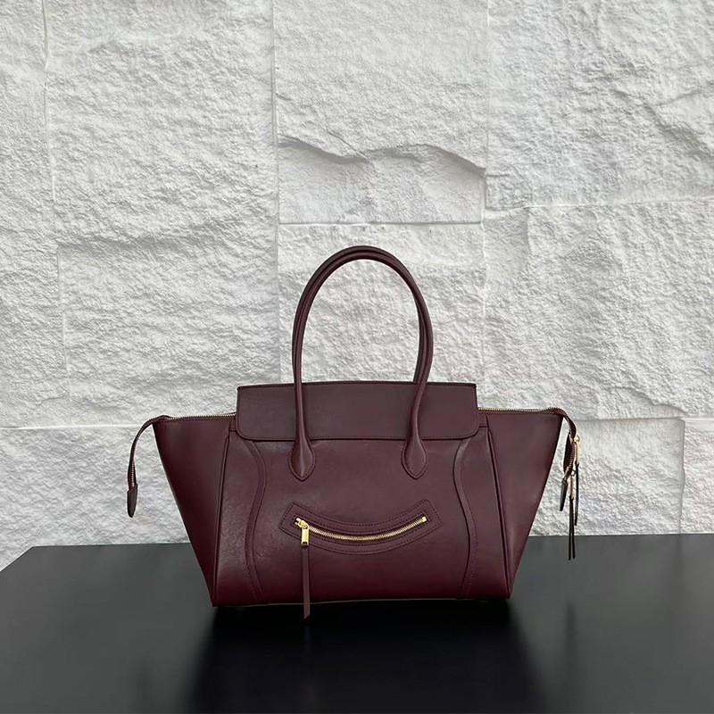 Сумка Smiling Wing Bag Большая вместимость Мягкая кожа Темперамент Простая сумка-тоут для поездок на работу Женская