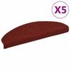 VidaXL Self-adhesive Stair Treads 5 Pieces 65 X 21 X 4 Cm Bordeaux Red Semicircular Large 149706