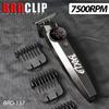 Professional 7500RPM LCD Electric Cordless Hair Trimmer Art BRD137 Men's Shaving Trimming Barber Machine