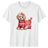 Happy Valentines Day Puppy Dog Unisex Graphic Tee