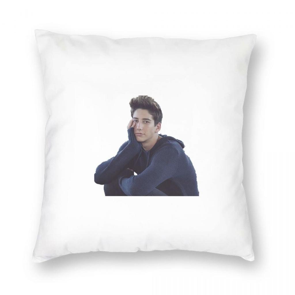 Milo Manheim Square Pillowcase Polyester Linen Velvet Pattern Zip Decor Sofa Seater Cushion Cover x