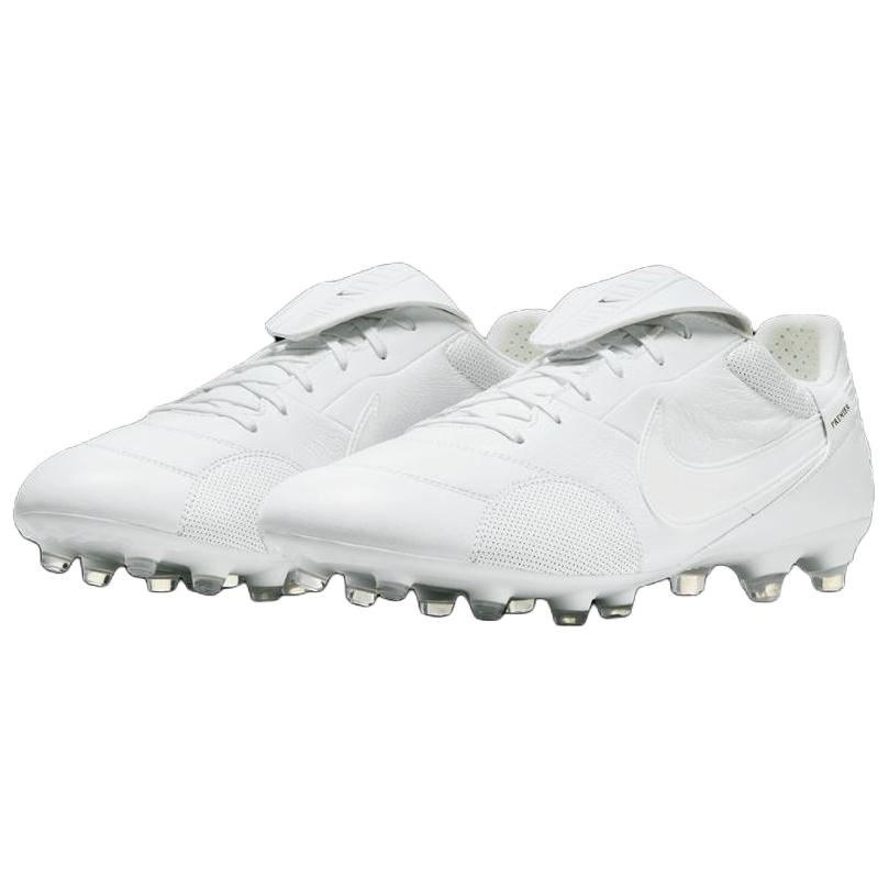 Nike Premier 3 Удобные Мягкие FG (Резиновый длинный стержень) Нескользящие износостойкие футбольные бутсы Мужские кроссовки Белые HM0265-100