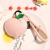 Women Girls PU Leather Creative Cartoon DIY Keychain Fashion Pendant Bag Decorations Simulated Fruit Decorative Gift Accessories