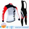 New 2023 Winter Bicycle Set Bike Cycling Team Long Sleeve Thermal Fleece Sportswear Racing Pro Jersey Suit for Men Ropa Ciclismo