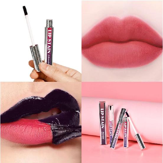 Серебряный тюбик Peel Off Tattoo Lipgloss Водостойкий жидкий матовый оттенок для губ RosePink Tear-off Lip Stain Non Stick Cup Quick Dry Makeup