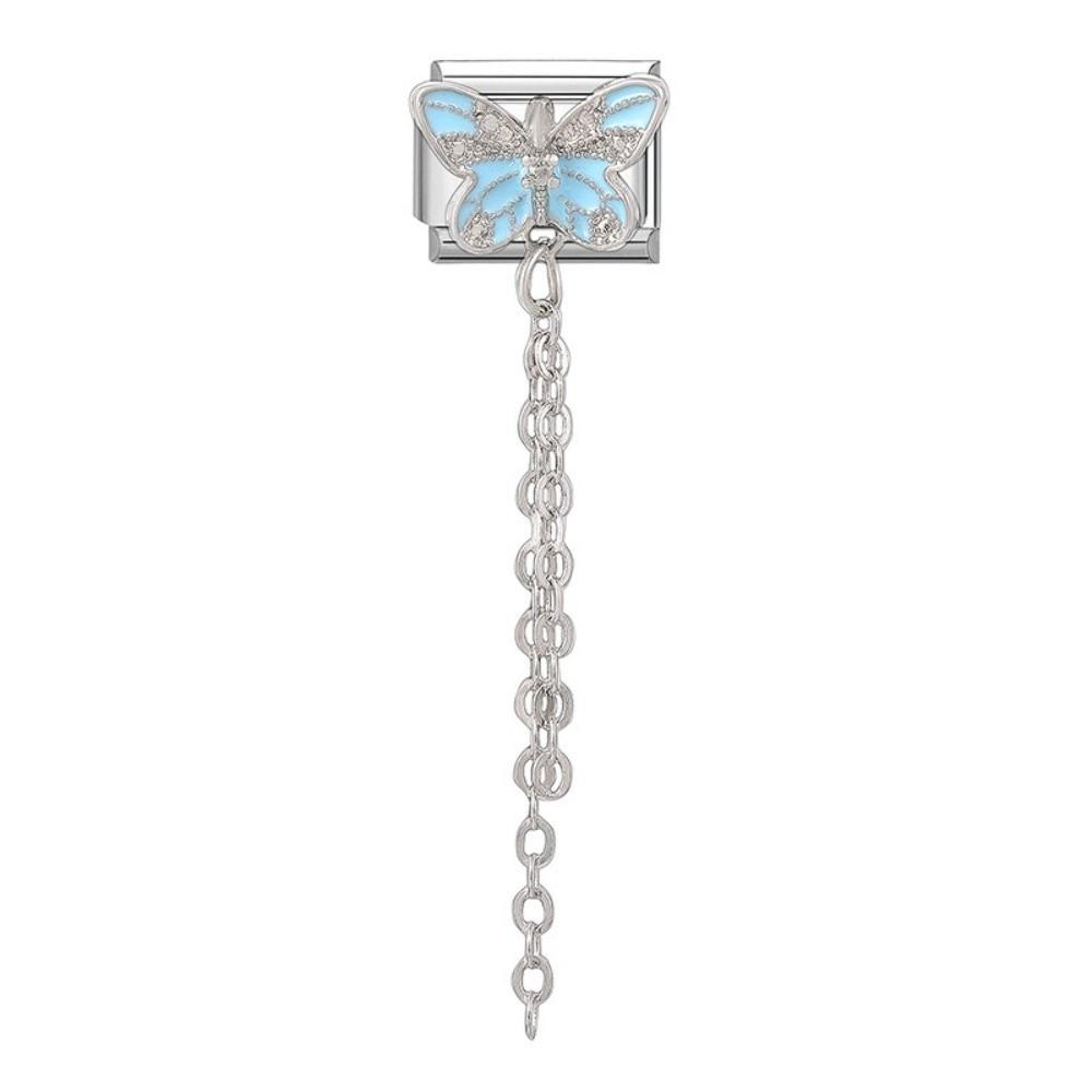 Long Tassel Zircon Bracelet Links Heart Shape Stainless Steel Bracelet Links Bracelet Crafting