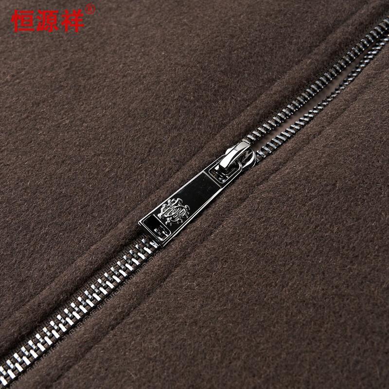 Hengyuanxiang Мужская короткая зимняя куртка из смесовой шерсти со съемной подкладкой