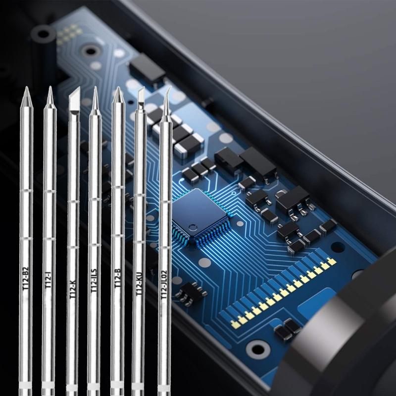 Наконечник для пайки из нержавеющей стали с быстрым нагревом T12 Запасные наконечники для паяльника Электрические паяльные сварочные аксессуары