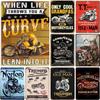 Металлические жестяные таблички Triumph Norton Motorcycle Винтажный настенный плакат Ретро Железная живопись Металлический лист-пластина для Бара Кафе Гаража Дома