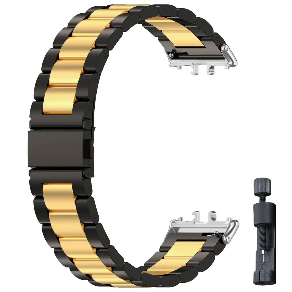 Ремешок из нержавеющей стали для Samsung Galaxy Fit 3, металлический браслет, роскошный деловой ремешок для Samsung Galaxy Fit3 SM-R390, аксессуары