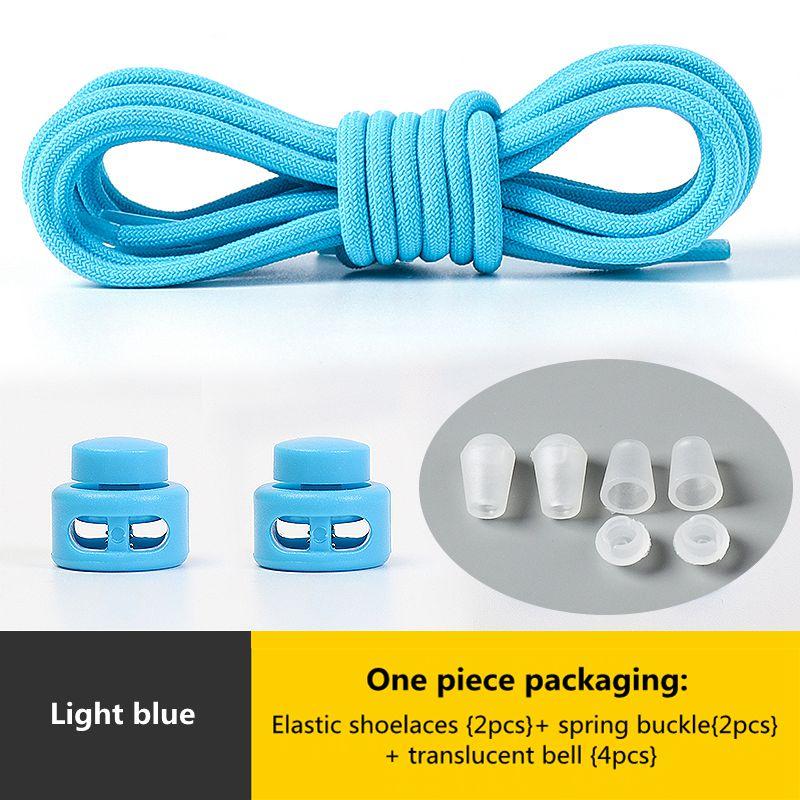 № 8. Шнурки с пружинным замком без завязок. Эластичные шнурки. Кроссовки для детей и взрослых. Быстрые шнурки для обуви. Круглые шнурки без завязок.