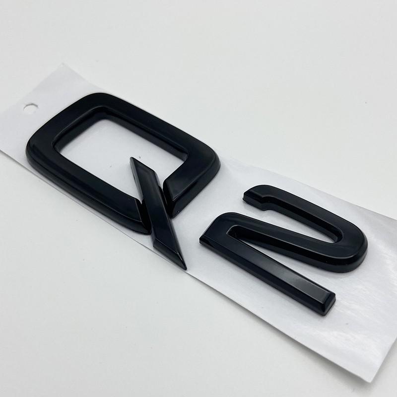 3D ABS Numbers Letters Q2 Q3 Q4 Q5 Q6 Q7 Q8 Emblem for 181a Q series Car Fender Trunk Rear Logo Sticker Black Silvera181